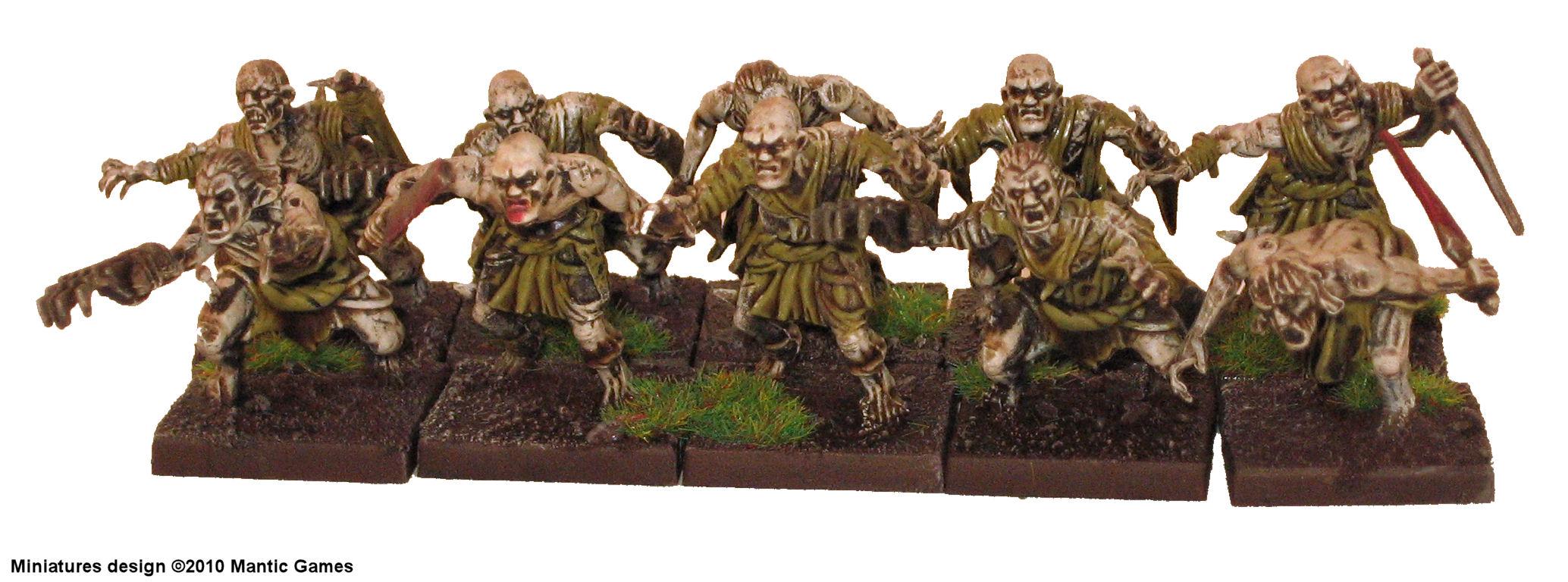 Figurines Undead Ghouls Mantic Games 28mm - Médiéval-fantastique - Comme Neuf